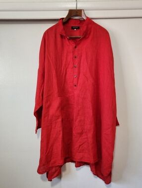Eskandar Linen Tunic Dress Sz 2 Oversize